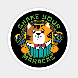 Shake Your Maracas Funny Cat Magnet